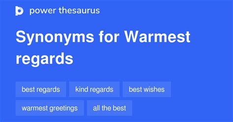 warmest regards synonym
